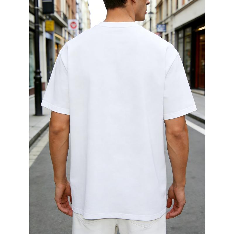 European Sizes Casual Style Men'S T-Shirt Love You Text with Stars And Heart Design for Everyday Wear And Romantic Occasions Perfect Gift