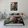 Christmas Owl with Santa Hat Bedding Duvet Cover Set  (1*Duvet Cover 2*Pillowcases, without duvet insert)