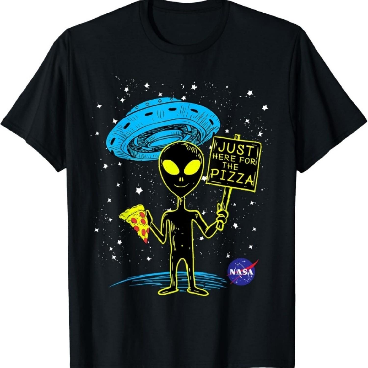 UFO Alien Just Here For The Pizza T-Shirt XXXXXL разноцветный