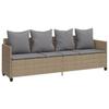 VidaXL Garden Lounge Set with Cushions 5 Pcs Beige Wicker, Outdoor Sofa Set, Garden Lounge, Set 3261560