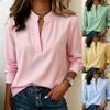 Womens Loose Long Sleeve Plaid Check Pullover Blouse Casual Top