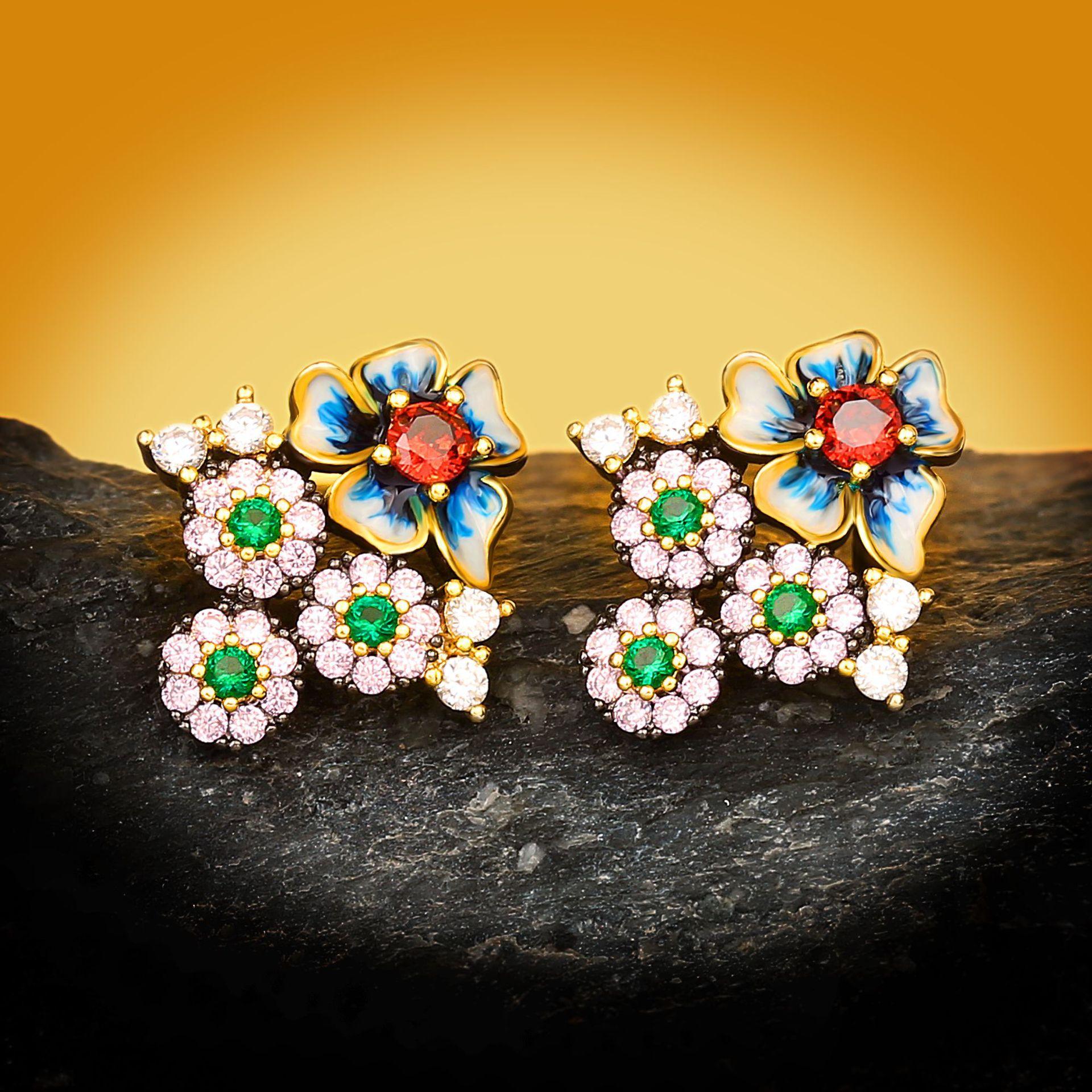 

Модные Популярные Классические Роскошные Бриллиантовые Серьги Геометрической Формы из Черного Золота для Женщин Свадебная Вечеринка Помолвочные Ювелирные Изделия Подарок