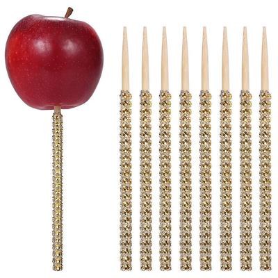 12-teilige Diamant-Bambusspieße zur Dekoration von Weihnachtskuchen & Apfelkuchen