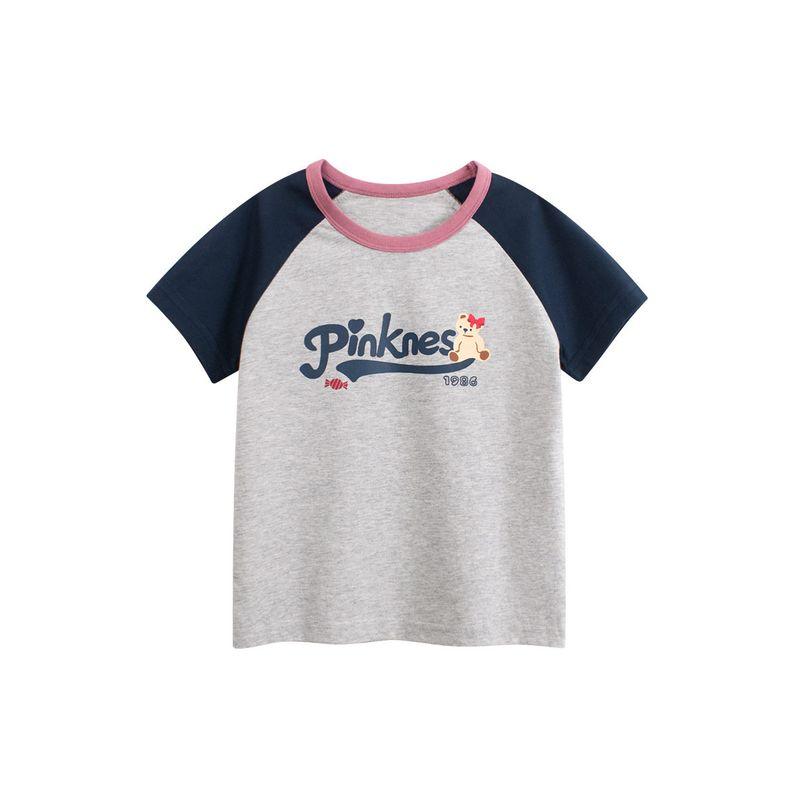 27Home Brand Kidsren s Clothing Korean Style Girls Short-Sleeved T-Shirt Baby Clothes Summer New Kidsren s Clothing Pure Cotton