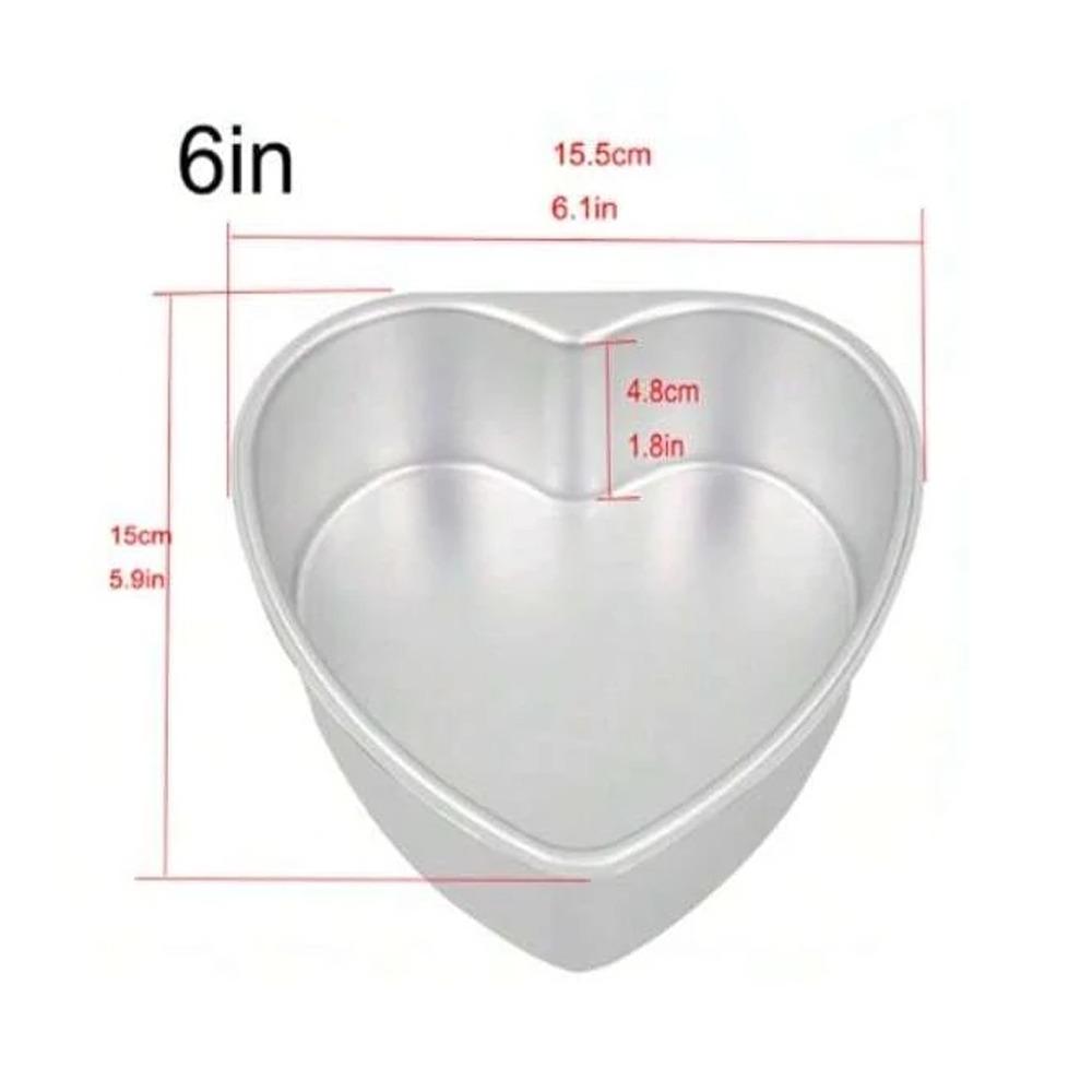 Round Heart-Shaped Cake Mold Aluminium Alloy Non-Stick Cake Pan Mousse Tray Baking Mold Removable Bottom Cake Decorating Tool