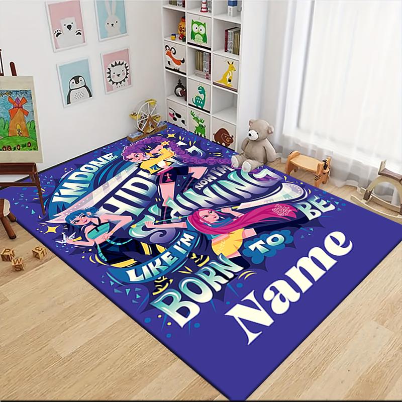 Custom Name Pororo Friends Adventure Carpet Rug Customizable Soft Washable Anti-Slip Home Living Room Sofa Mats Personalized Rug. 0909165
