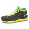 Li Ning WOW 3 Cushioning, Wear Resistant Mid top Basketball Shoes Men's Black Green Yellow ABAJ013-20