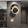 Modern Living Room LED Wall Clock Luxury Design Silent Number Clock Nordic Wall Watch Korean Creative Mural Lamp Room Decor