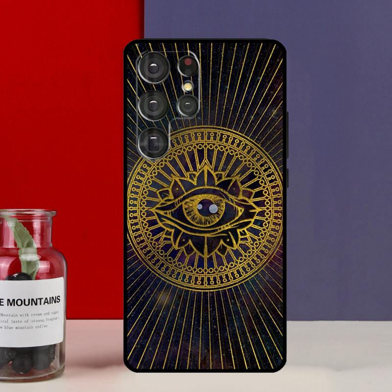 Pyramid Eye Symbol Funda Case For Samsung Galaxy S25 Ultra S9 S10 S20 S21 FE S22 S23 Plus S24 Ultra Phone Cover