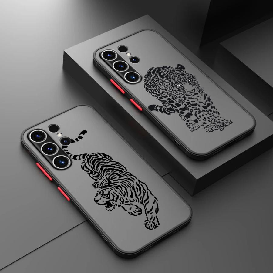 Case for Samsung Galaxy S26 S20 FE S25 Ultra S21 S24 Plus S22 Note 20 Ultra 10+ S23 FE Funda Back Phone Cover Cartoon Cool Tiger
