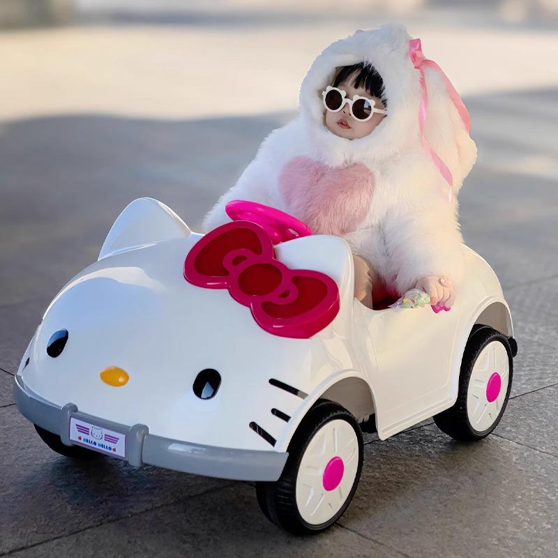 Hello Kitty Children's Electric Four-Wheel Ride-On Car with Remote Control