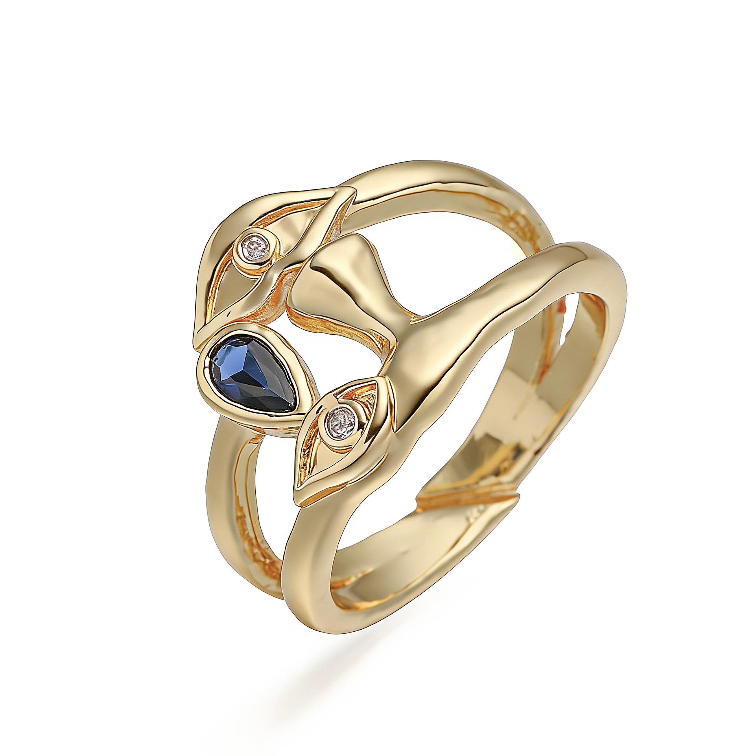 

Eyes, Nose and Mouth Zircon Metal Texture Ring – Unisex Couple Matching Rings, Niche Style, Unique Design, Adjustable Jewellery resizable