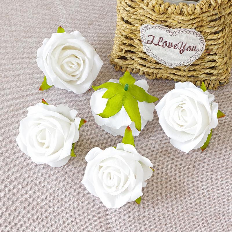 5/10pcs 7cm Artificial Rose Flowers Head For Wedding Home Decoration Fake Flowers Rose Head DIY Wreath Supplies