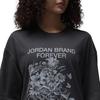 Jordan Printed Oversized Drop Shoulder T-Shirt Women Tops Black FV7119-045