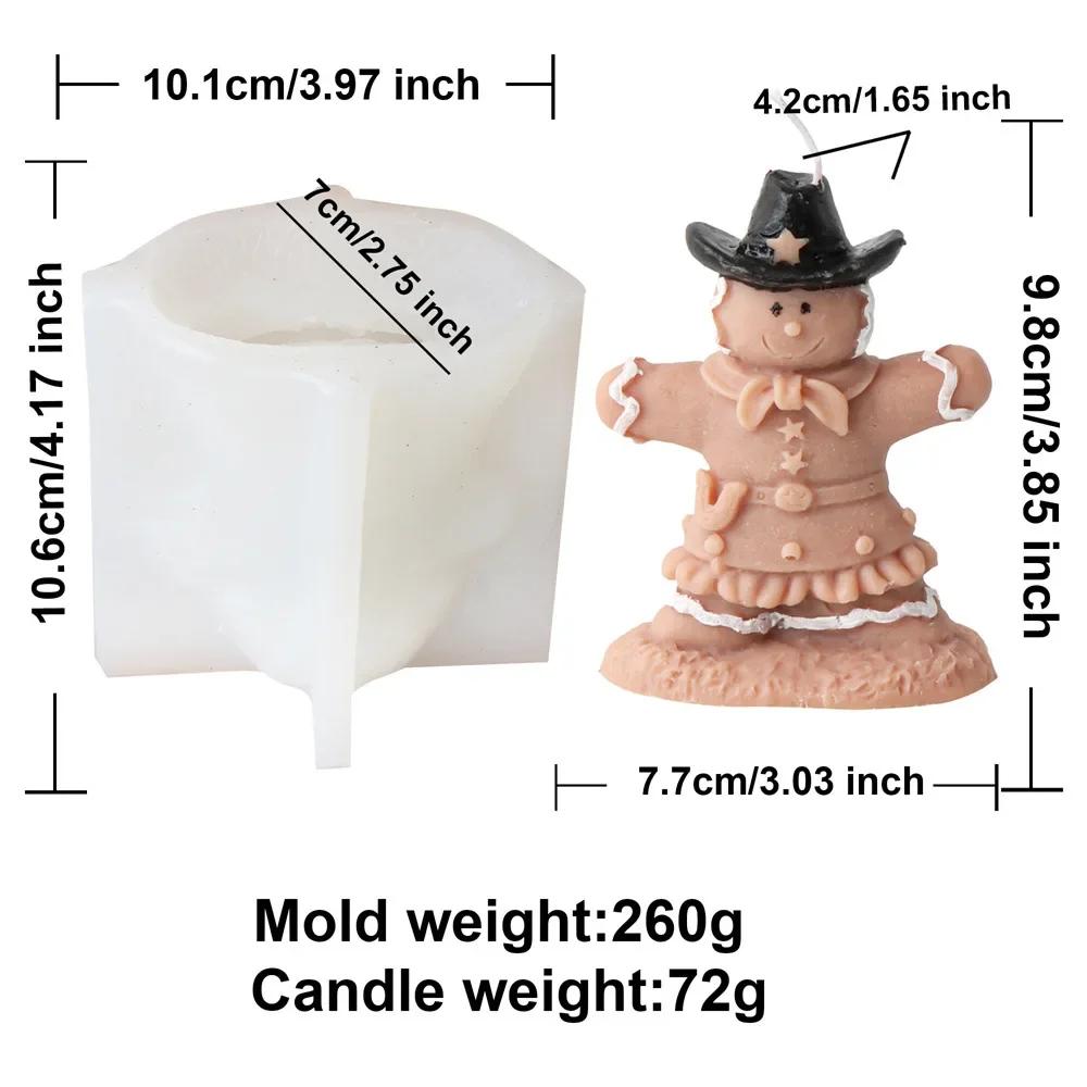 3D DIY Santa Claus Candle Silicone Mold Snow Bell Elk Candle Mold Christmas Tree Resin Mold Christmas Gift