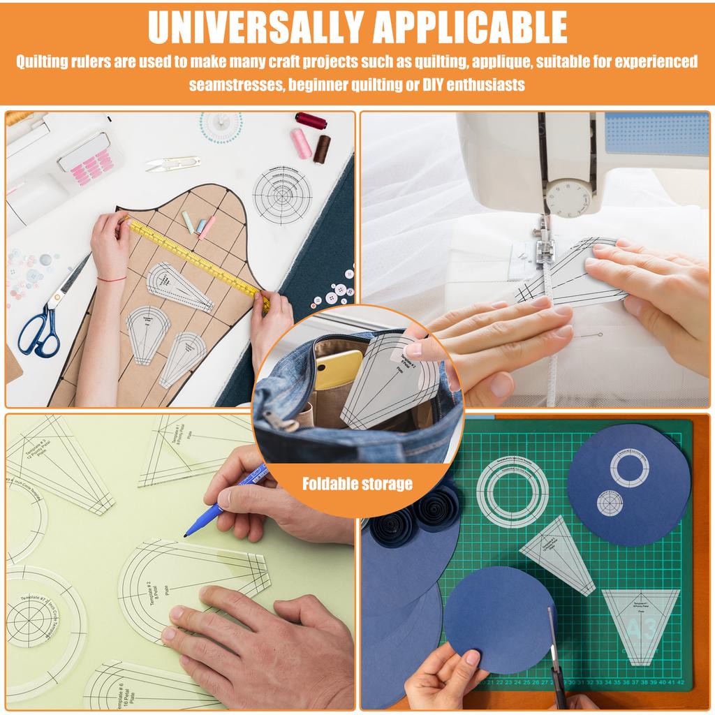 Creative Corner Knife Quilting Template Ruler Acrylic Sewing Ruler DIY Knitting Crafts Sewing Template Sewing Tool Corner Ruler