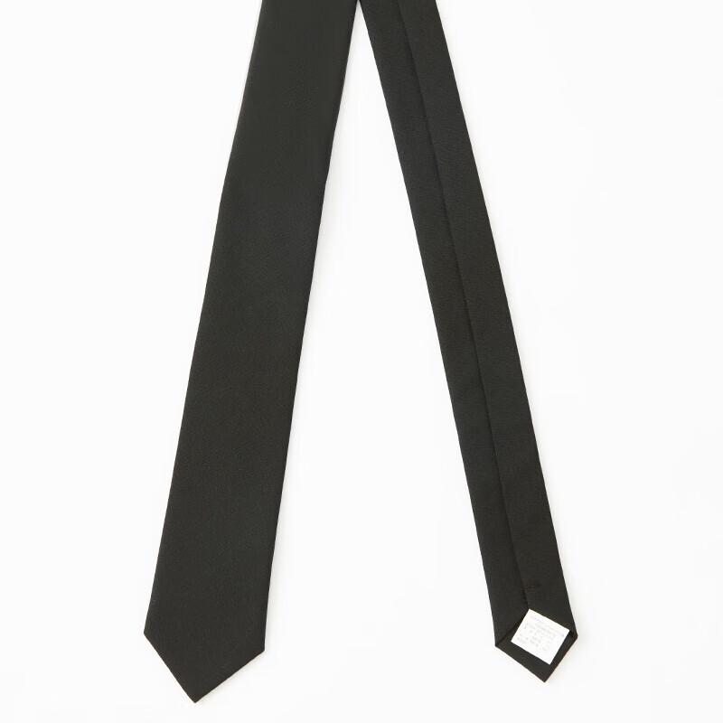 

PeiLuOMeng Men s Black Striped Wool Tie M
