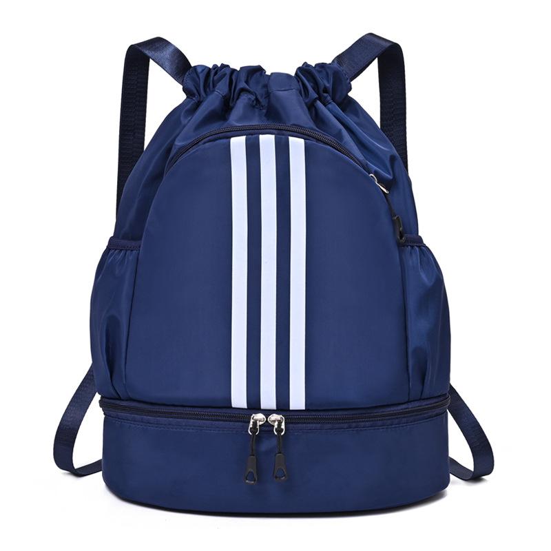 

Waterproof sports backpack, drawstring, backpack, bundle bag, male and female students training, fitness shoes, storage bag, basketball bag. тёмно-синий