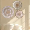 Set de Cestas de Pared Tejidas Bohemianas - Decoración Colgante Tejida a Mano para Sala de Estar o Entrada