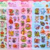4 stuks Tung Tung Tung Sahur 3D Pluizige Stickers Italiaans Hersenrot Dierlijke Bubbel Decals Notitieboek Koelkast Telefoon Sticker Decoratie Speelgoed