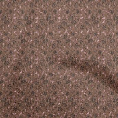 Cotton Flex Brown Fabric Batik Sewing Material Print Fabric By The Yard 40 Inch