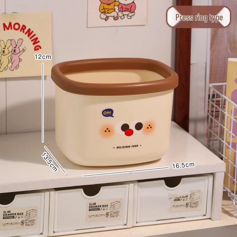 

2024 Cute Mini Desktop Trash Can - Stylish Office/Dorm Desk Paper Bin 16.4*13.5*17.5 cm