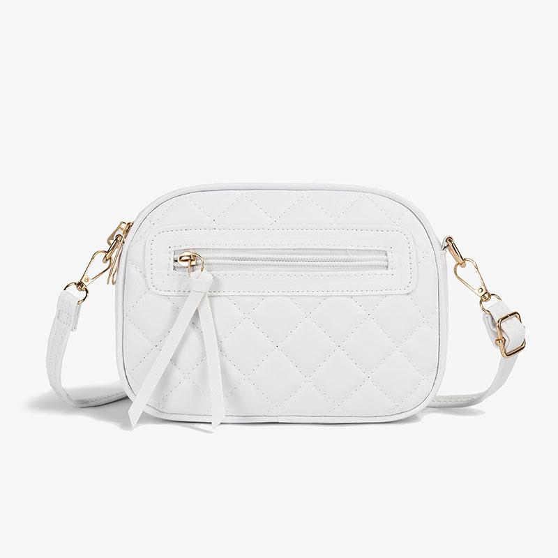 Three Zipper Rhombus Camera Bag Fashionable Large Capacity New Ladies Side Zipper Casual Messenger Bag