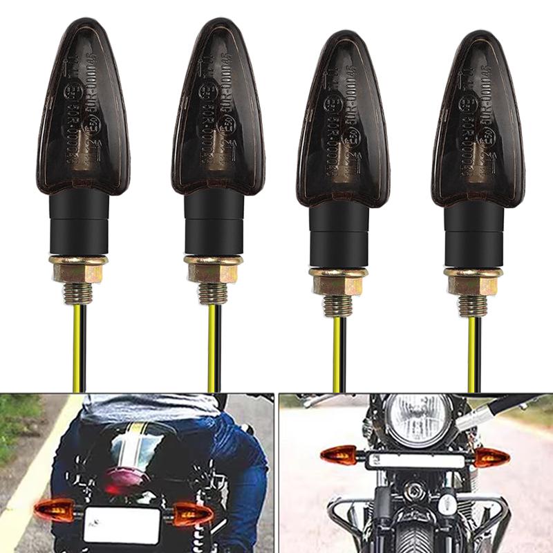 Universal Motorcycle Halogen Turn Signal Light Motorcycle Blinker Lights 12V 10mm Turn Signal Lamp For Honda For YAMAHA