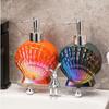 Shell-Emulsionsflasche, Keramik-Seifenspender, Goldrand-Behälter, Badezimmer-Accessoires, Hotel-Shampoo-Make-up-Entferner-Behälter