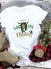 Lovely Merry Christmas Funny Trend T Shirt Women Short-Sleeved Print Tee Shirt Female Trend Clothing Women Casual Graphic Tee