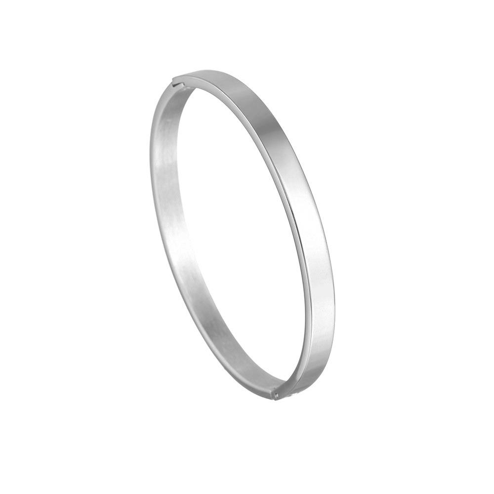 

ZAKOL Минималистичный браслет из нержавеющей стали с покрытием из чистого золота, с простым узором, для женщин, простые штабелируемые браслеты, подарок с цирконом