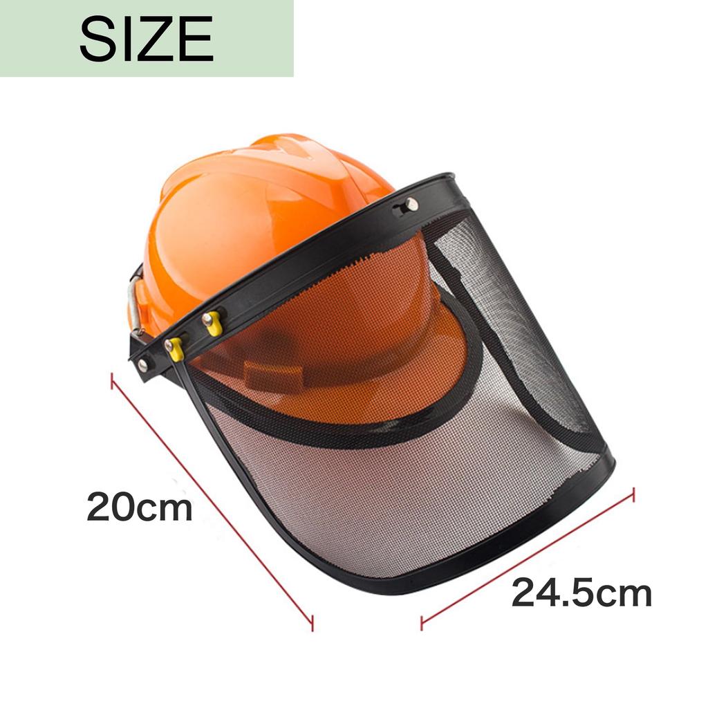 Asdays Osamet Work Forestry Work Helmet with Face Guard for Orange Helmet, Weeding,