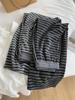 2025 Women's Retro Striped Korean-Style Wide-Leg Pants for Spring & Autumn