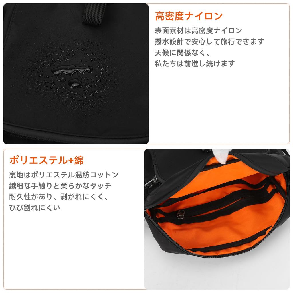 YOWUBA Shoulder Large Capacity Messenger Crossbody Bag for Cycling and Commuting Men's Bag, Bag, Waterproof, Lightweight, (Black)
