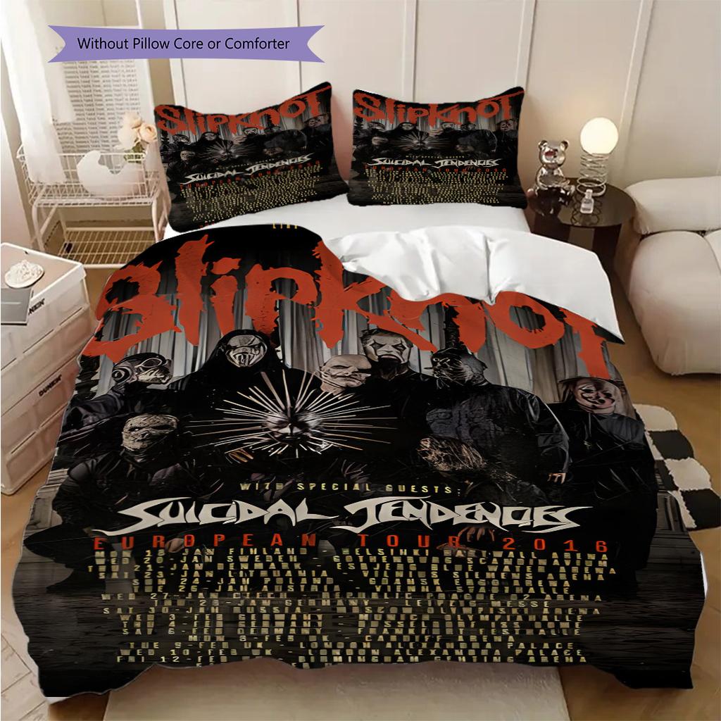 Slipknot Band Art Set Threepiece Set 1 Duvet Cover 2 Pillowcase Without Core Bedding Set Christmas Birthday Gift Soft And Comfortable