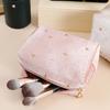 Cosmetic Pouch Spacious Velvet Cosmetic Bag Travel Toiletry Organizer With Star Pattern Portable Makeup Case For Lipstick