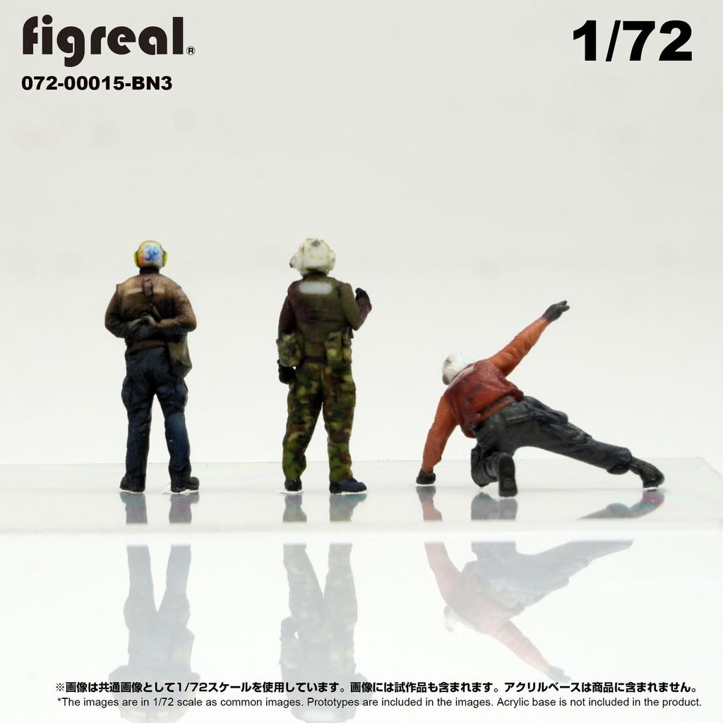 Figreal Maßstab NAVY BN3 Deck Navy Flugdeck Regenbogenbraun 1/72 U.S.. (1) 3-teilige, vorbemalte Figur, Arbeiter, USA. Crew, Gang,