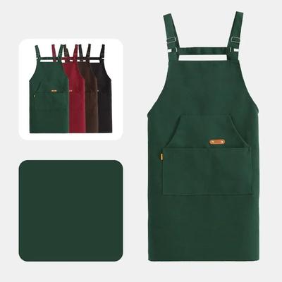 Waterproof Kitchen Cooking Apron Stain-proof Oil-proof Waiter Sleeveless Apron Protective with Pocket Catering Work Clothes BBQ