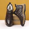 Quality Rubber Anti Slip Wear-resistant Sole Outdoor Casual Shoes Brand Mens Versatile Leather Shoes Fashion Hiking Sports Shoes