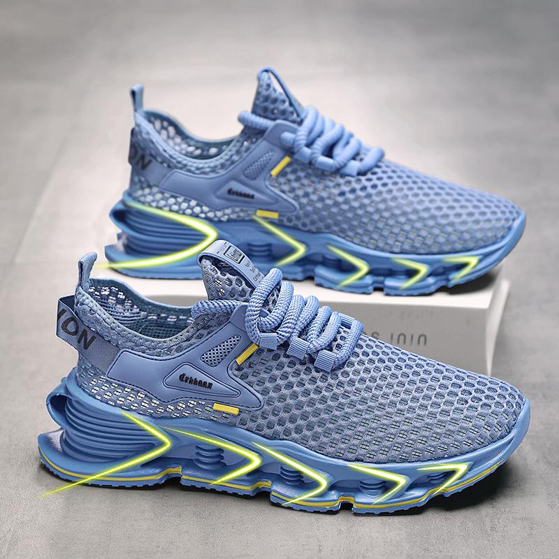 Fashion Mens Casual Sneakers Summer Mesh Lace Up Lightweight Comfortable Fashion Versatile Style Exercise Outdoor Running Shoes