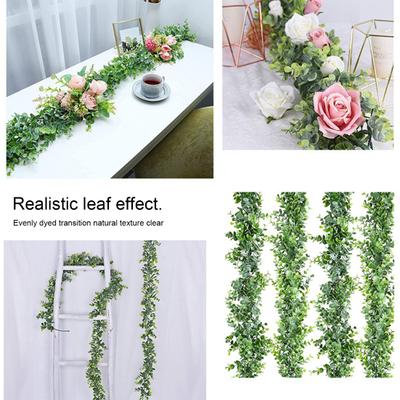 Simulation Rattan Realistic Easy Care Anti-fade Practical Flower Arrangement Fake Eucalyptus Home Decor