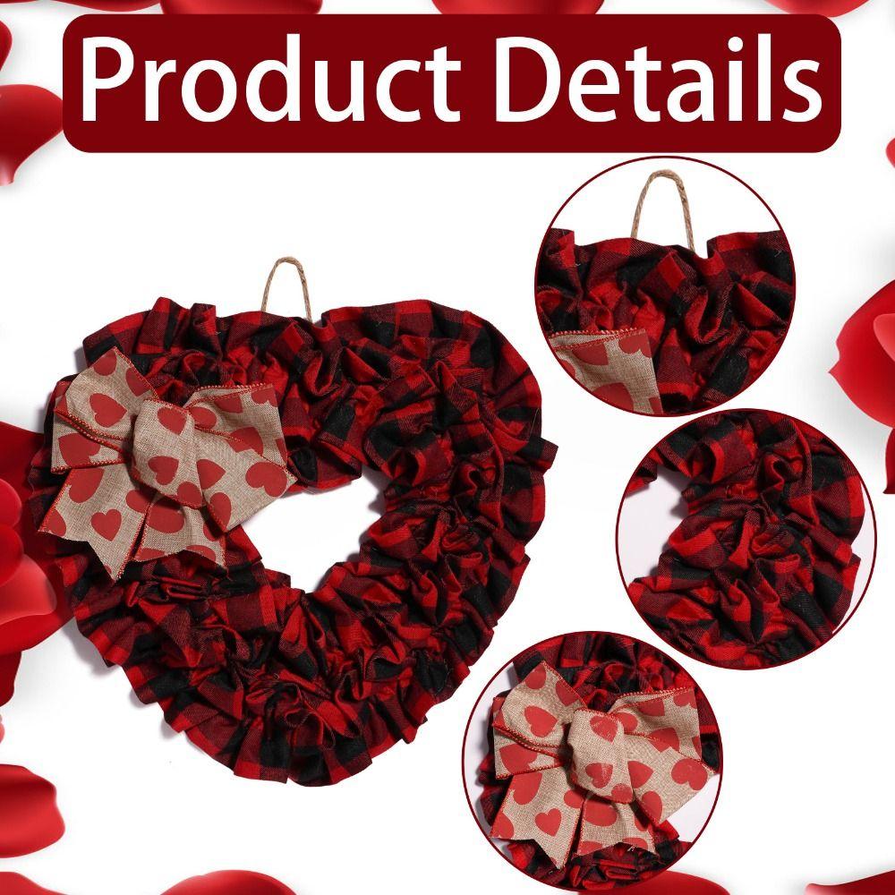 Exquisite Valentines Day Wreaths Romantic Wall Hanging Garlands Heart Shaped Wreath  Party Favor