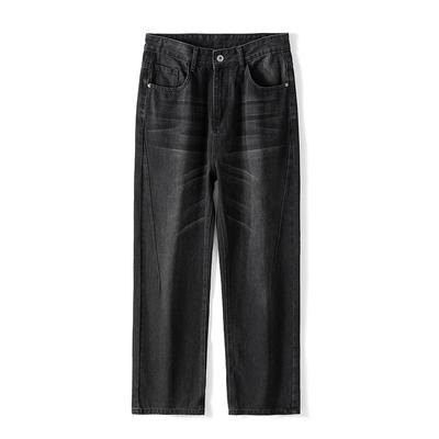 New Spring and Autumn Retro Jeans for Men's High Street Loose Straight Wide-leg Pants