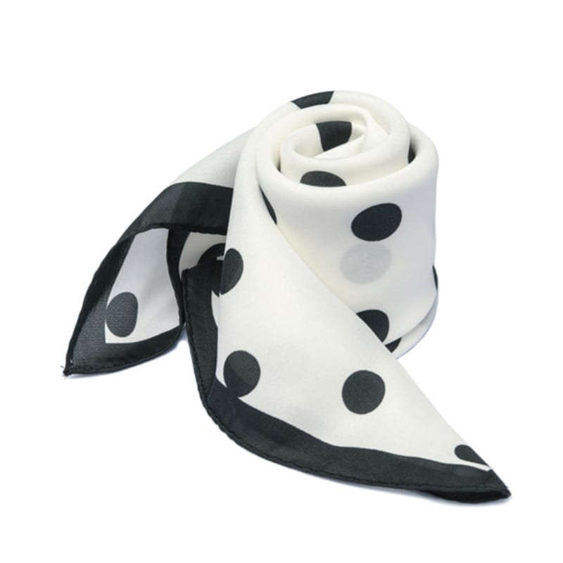 DOYOUKNOWMC ALL SEASON Golf Thick Dot Print White Scarf