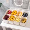 4/8 Grid Portable Snack Platters Organizer Divided Serving Tray with Lid and Handle with Reusable Snack Box Home Decor LS