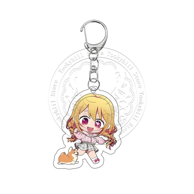 Oshi No Ko Acrylic Keychain Cartoon Aqua Exquisite Model Kana Decor Keyring Acg MEM Cho Ruby Bag Pendant Birthday Gift