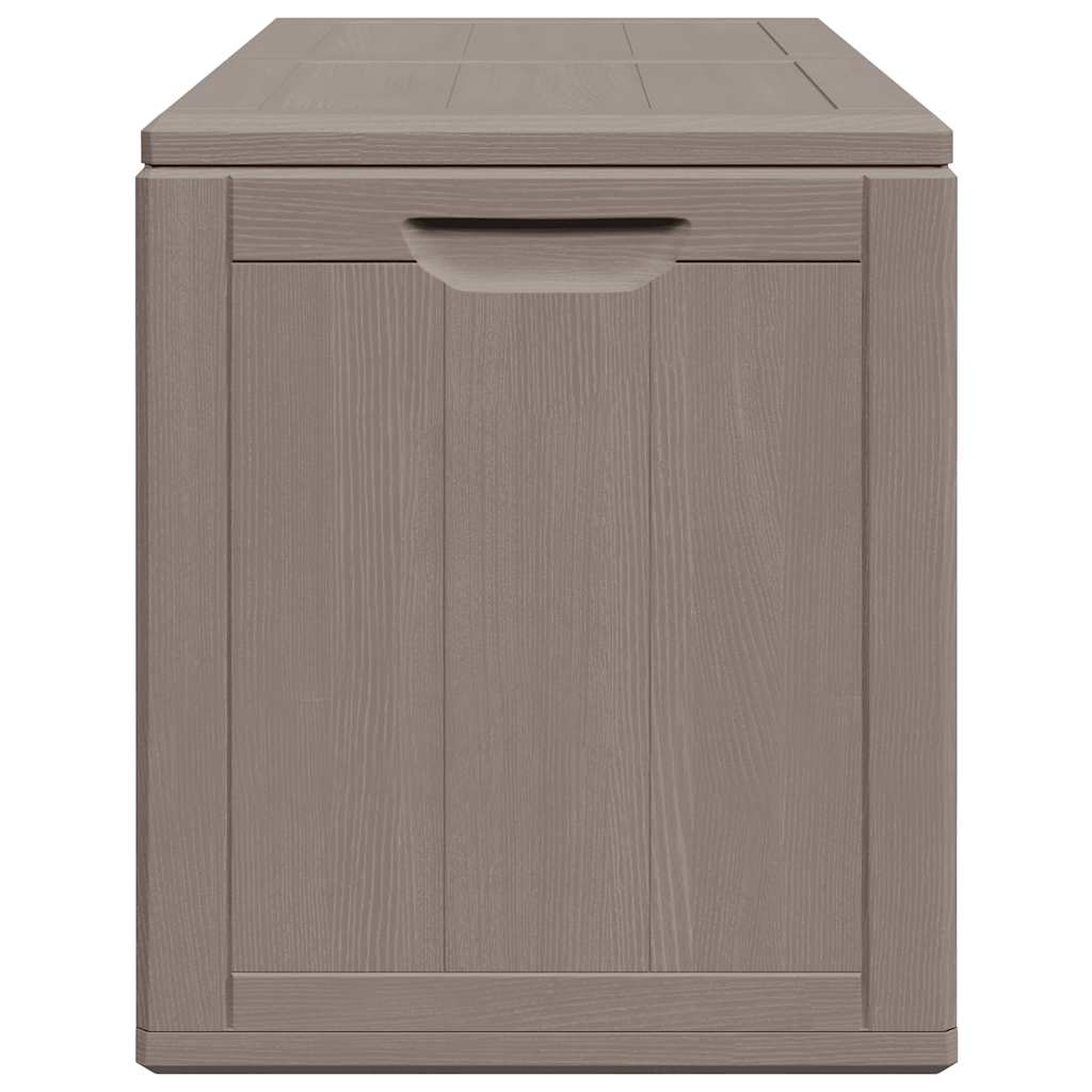 Garden Storage Box 180 L Brown PP with Wood Like Finish