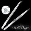 Stainless Steel Precision Tweezers Adjustable Slide Lock Antistatic Jewelry Eyebrow Craft For Electronic Component Repair Tools
