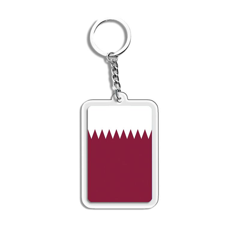 Acrylic Keychain Country Flags Collection United States Spain Russia France For Car Key Bag Gift Souvenir