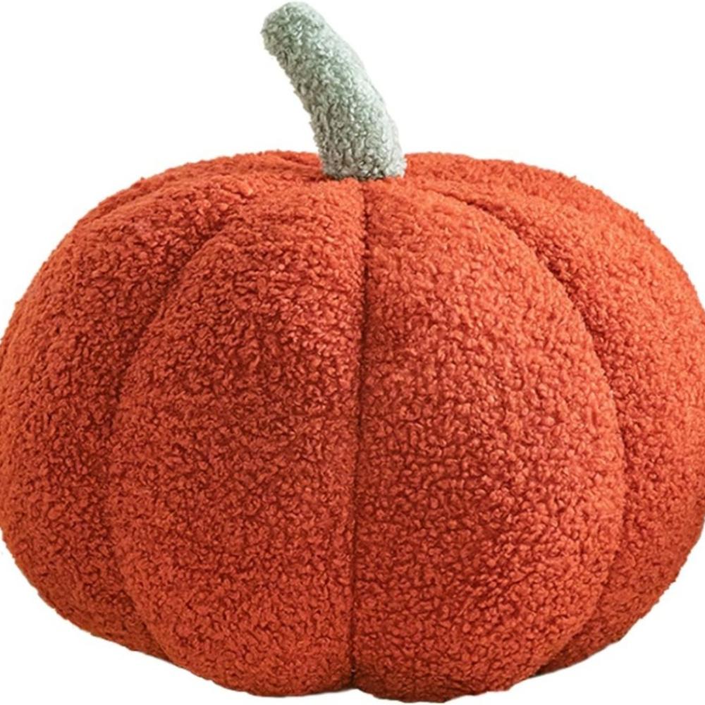 3D Simulated Pumpkin Pillow Plush Pillow Sofa Cushion (7.8inch, Olive)